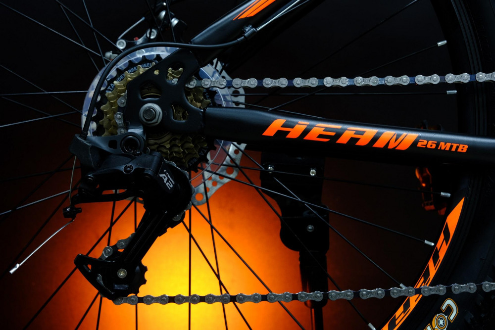 HEAM FIRST 26 Матовый Чёрно/Оранжевый