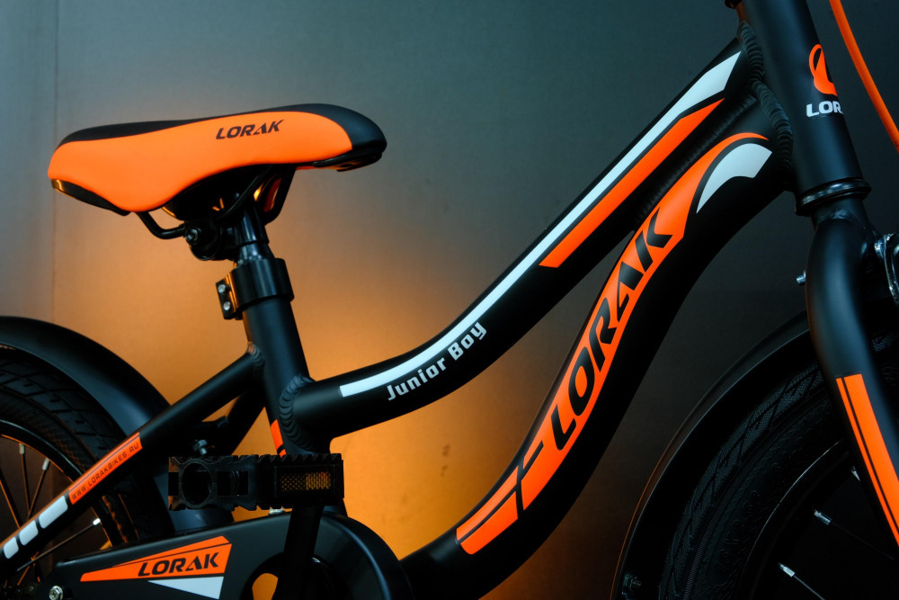 Lorak Junior 14 Boy Матовый Чёрный/Оранжевый
